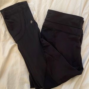 Lululemon black cropped leggings size 6